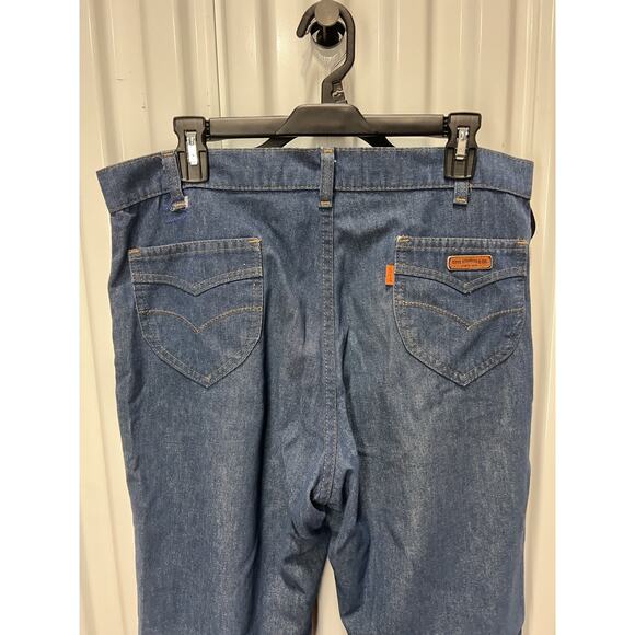Vintage 70s Orange Tab Jeans Levi’s Men’s 34 X 30 Talon Zipper - Picture 7 of 16